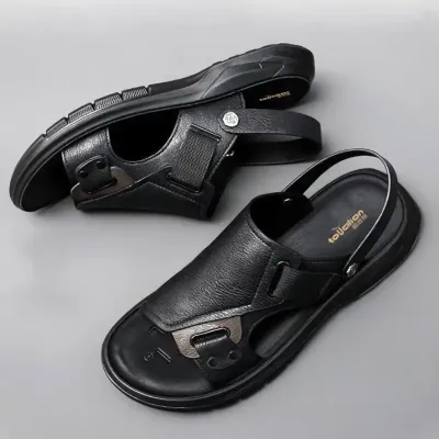 MEN'S LEATHER SOFT COMFORTABLE CASUAL SANDALS